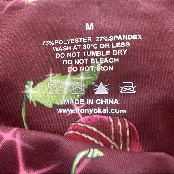 IronYokai Shibari Cherry High Waisted Endless Knots Biker Shorts Size M - Picture 4 of 6